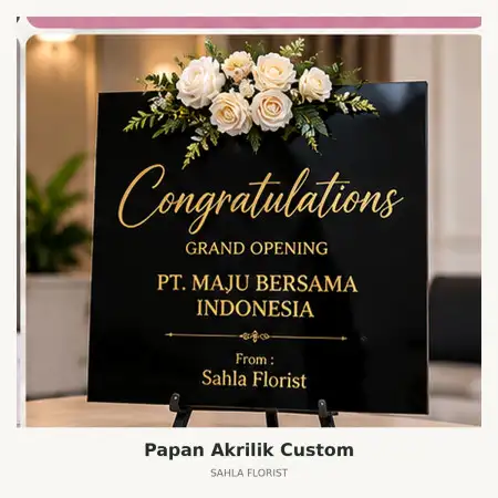 Papan Bunga Akrilik Taman Sari